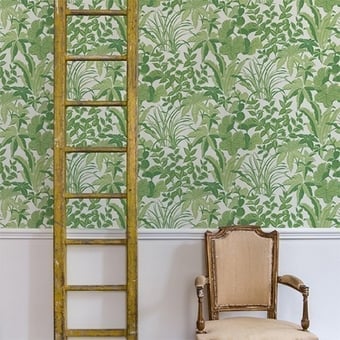 Magic Garden Wallpaper Pale Green Les Dominotiers