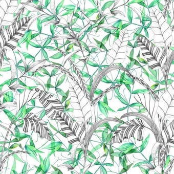 Palme Botanique Outdoor Fabric Emerald Designers Guild