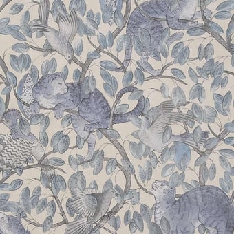Papel pintado Zippy's Hide and Seek Pale Blue Les Dominotiers