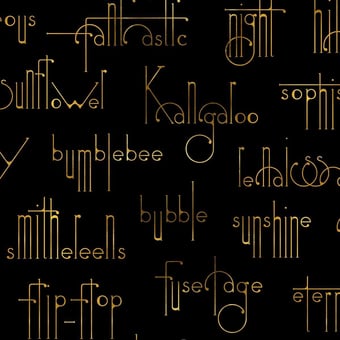 Papier peint panoramique Beautiful Words Onyx Coordonné