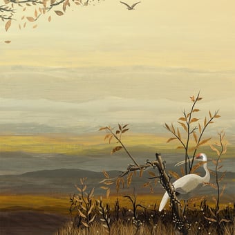 Papel pintado mural panorámico Yügure Chai Coordonné