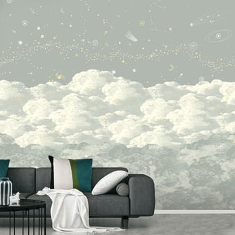 Carta da parati murale Cosmos Jour 150x330 cm - 3 lés - côté gauche Isidore Leroy