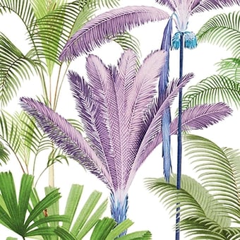Palmeras Fabric Green/pink/Purple Mindthegap