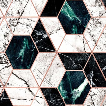 Hexa Metallic Wallpaper Jade Mindthegap