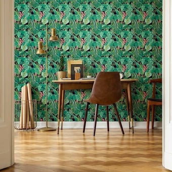 Tropical Foliage Panel Anthracite Mindthegap