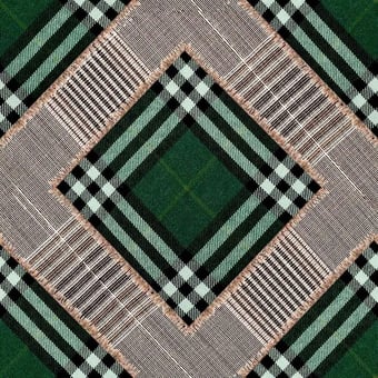 Checkered Patchwork Panel British Green Mindthegap