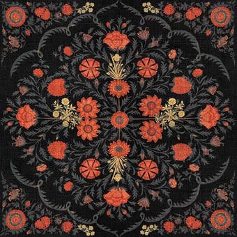 Hindu Bloom Panel Anthracite Mindthegap