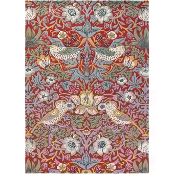 Tappeti Strawberry Thief Crimson 140x200 cm Morris and Co