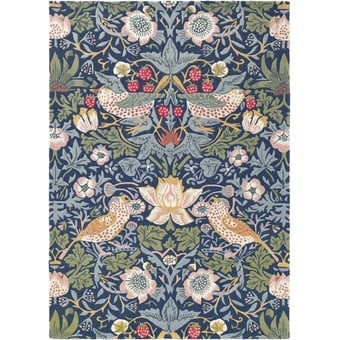 Alfombras Strawberry Thief Indigo 140x200cm Morris and Co