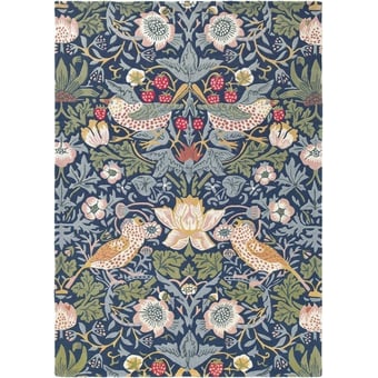 Tapis Strawberry Thief Indigo 140x200 cm Morris and Co