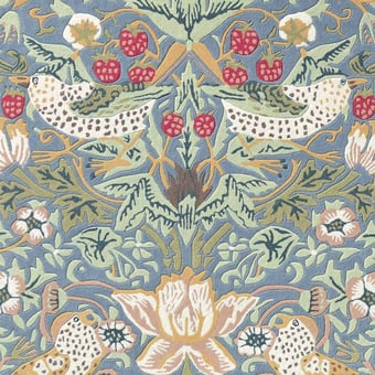 Alfombras Strawberry Thief Slate 140x200cm Morris and Co