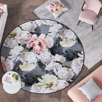 Alfombras Peonia Grande Zinc diámetro 250cm Designers Guild