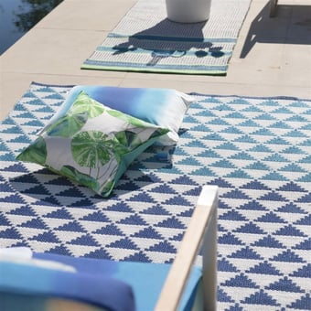 Biscayne Cobalt in-outdoor rug 200x300 cm Designers Guild