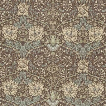Tissu Honeysuckle & Tulip Bullrush/Slate Morris and Co