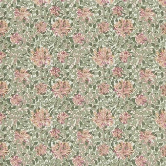 Tissu Honeysuckle Cream/Wine Morris and Co