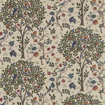 Tissu Kelmscott Tree Linen Mulberry/Russet Morris and Co