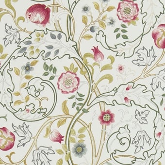 Mary Isobel Fabric Pink/Ivory Morris and Co