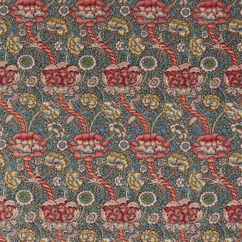 Stoff Wandle Charcoal/Mustard Morris and Co
