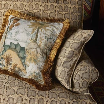 Serpentis jacquard Fabric Taupe House of Hackney