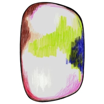 Scribble Green Blue Rug 200x300 cm MOOOI