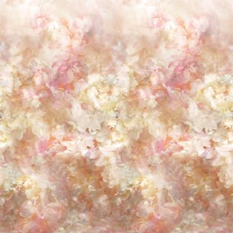 Papel pintado mural panorámico Fleur De Nuit Pale Coral Designers Guild