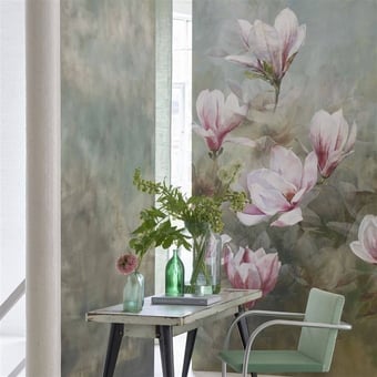 Papel pintado mural panorámico Yulan Magnolia Designers Guild