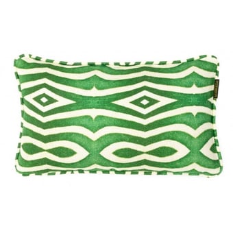 Riverside Cushion rectangle Green/White Mindthegap