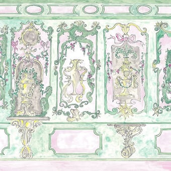 Panoramatapete Suite Ducale Vert Vert Les Dominotiers