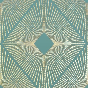 Papel pintado Harlowe Teal/Gold York Wallcoverings