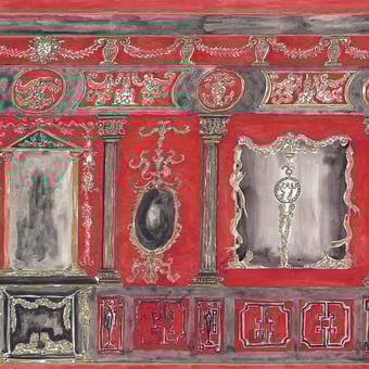 Panoramatapete Suite Impériale Rouge Rouge Les Dominotiers
