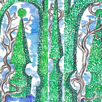 Jardin à la Française Panel Vert Les Dominotiers