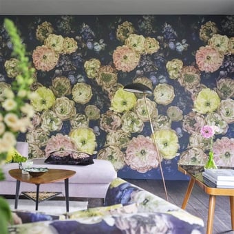 Le Poeme de Fleurs Panel Midnight Designers Guild