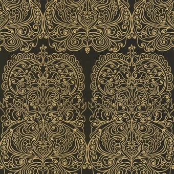 Alpana Wallpaper Noir/Or Cole and Son