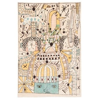 Tappeti Afghan Folklore Beige Nodus