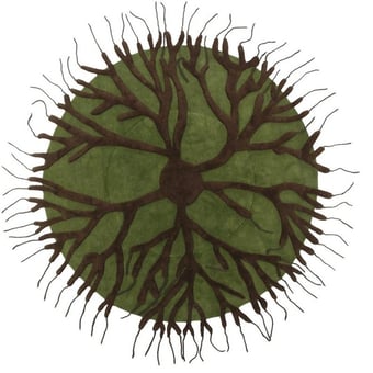 Alfombras Roots par Matali Crasset Green Nodus