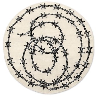 Barbed Wire Rug Beige Nodus