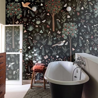 Papel pintado mural panorámico Millefleurs 180x280 cm - 3 tiras Bien Fait