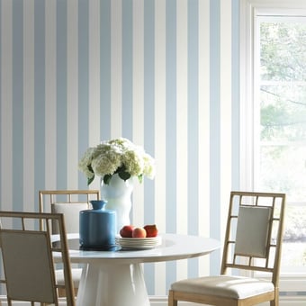 3" Stripe Wallpaper Gray/White York Wallcoverings