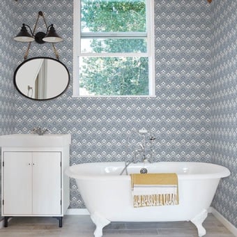Chalet Wallpaper Navy York Wallcoverings