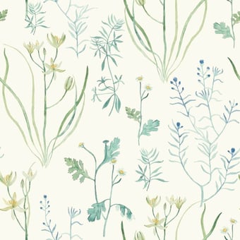 Alpine Botanical Wallpaper Green York Wallcoverings