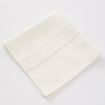 Serviette Rythmo BLANC Ficelle Charvet Editions