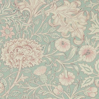 Papier peint Double Bough Teal Rose Morris and Co