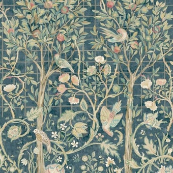 Panoramatapete Melsetter Indigo Rose Morris and Co