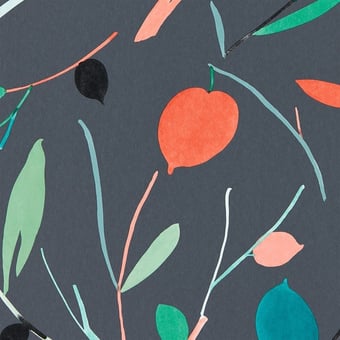 Oxalis Wallpaper Kiwi/Juniper Scion