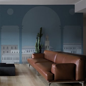 Le Citta Ideali Panel Bleu De Gris Texturae