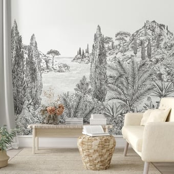 Papel pintado mural panorámico Cypres 150x330 cm - 3 listones - lado izquierdo Isidore Leroy