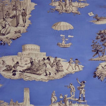 Tessuto Plaisirs d'Hiver Bleu Casal