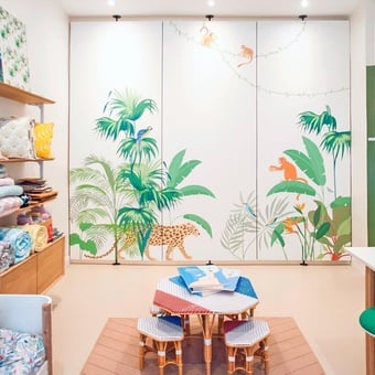 Carta da parati murale Jungle 150x330 cm - 3 lés - Partie A Little Cabari