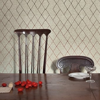 Metal Signs Diamonds Panel Taupe Texturae