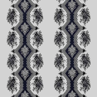Coppelia Percale Fabric Gris Edmond Petit